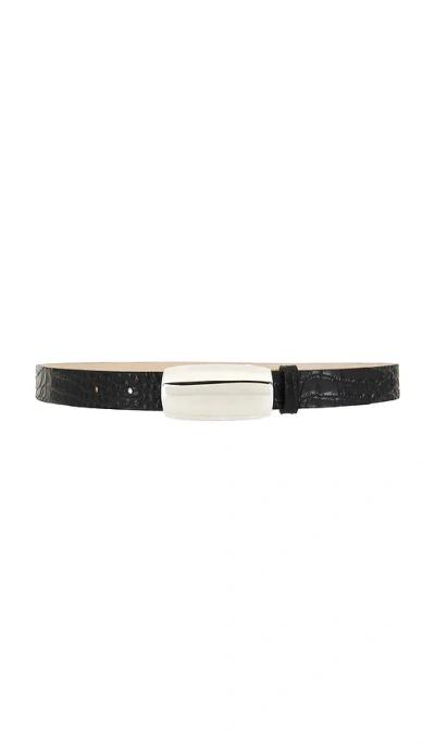 L'agence Marlowe Leather Belt In Black
