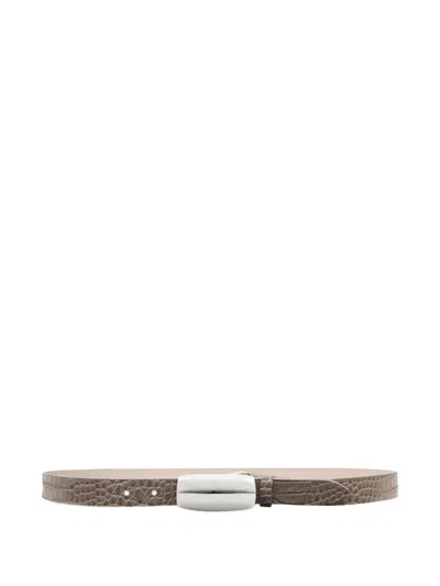 L'agence Marlowe Leather Belt In Brown