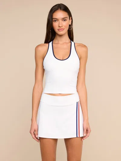 L'agence Martina Racerback Tennis Tank In White