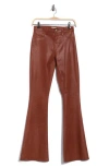 L'agence Marty Coated High Waist Flare Leg Jeans In Brown
