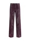 L'agence Marty Coated Stretch Denim Jeans In Burgundy