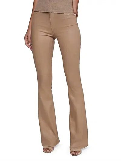 L'agence Marty High Rise Flare Jean In Cappuccino Coated In Brown