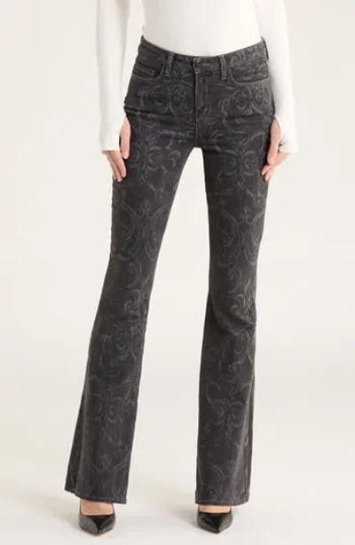 L'agence Marty High Waist Flare Leg Jeans In Black