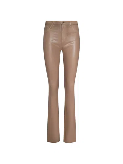 L'agence Marty Ultra High Rise Flare Leg Jeans In Cappuccino In Brown