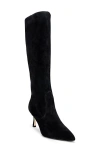 L'agence Giverny Knee High Suede Boot In Black