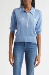 L'agence Masaki Polo Sweater In Blue
