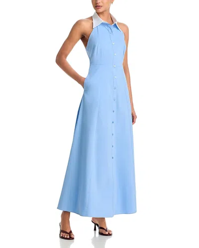 L'agence Maurie Halter Maxi Dress In Blue