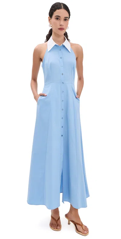 L'agence Maurie Halter Maxi Dress Vista Blue/white