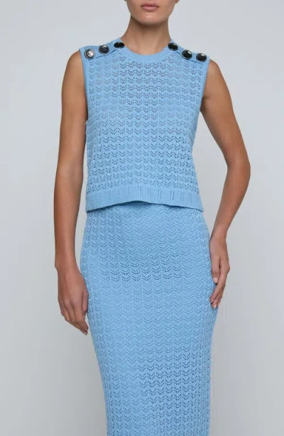 L'agence Max Sleeveless Pointelle Top In Multi