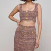 L'agence Maylin Tweed Top In Mauve/tan Multi In Multi