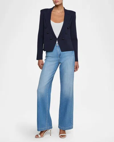 L'agence Mercer Knit Blazer In Midnight In Blue