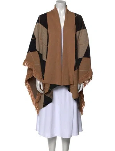 Pre-owned L'agence Merino Wool Colorblock Pattern Sweater In Brown