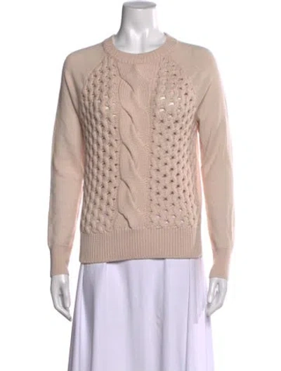 Pre-owned L'agence Merino Wool Crew Neck Sweater In Neutral