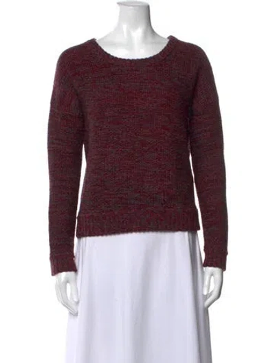 Pre-owned L'agence Merino Wool Crew Neck Sweater In Red