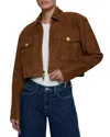 L'agence Micah Oversized Collared Suede Jacket