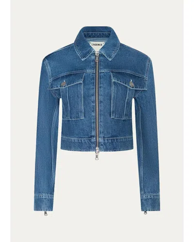 L'agence Micah Oversized Jean Jacket In Goleta In Blue