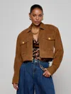 L'agence Micah Oversized Suede Jacket In Brown