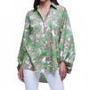 L'agence Mickey Tunic Blouse In Grass Green Multi Small Paisley In Multi