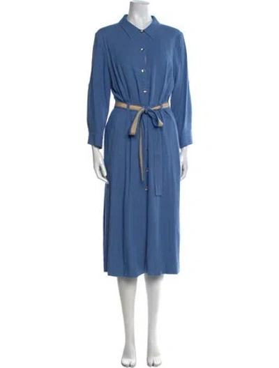 Pre-owned L'agence Midi Length Dress In Blue