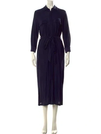 Pre-owned L'agence Midi Length Dress In Blue