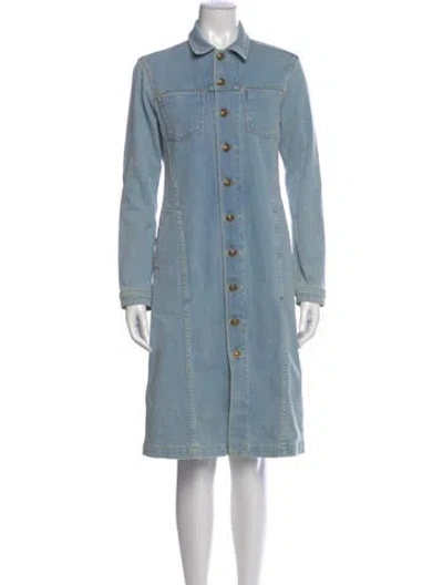 Pre-owned L'agence Midi Length Dress In Blue