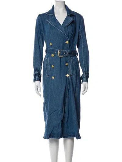 Pre-owned L'agence Midi Length Dress In Blue