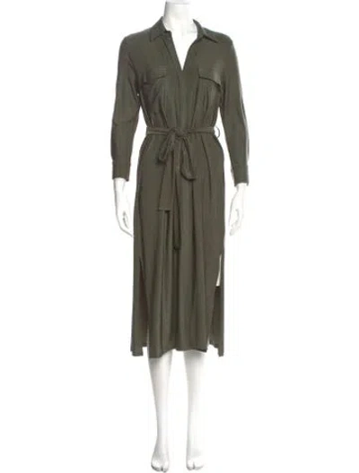 Pre-owned L'agence Midi Length Dress In Green