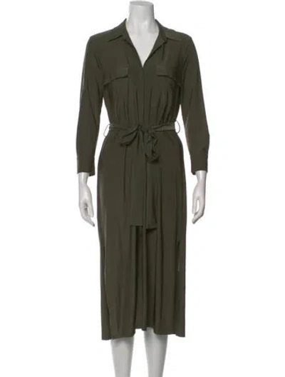 Pre-owned L'agence Midi Length Dress In Green