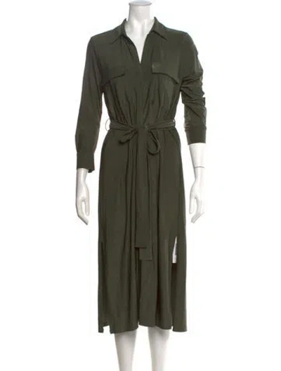 Pre-owned L'agence Midi Length Dress In Green