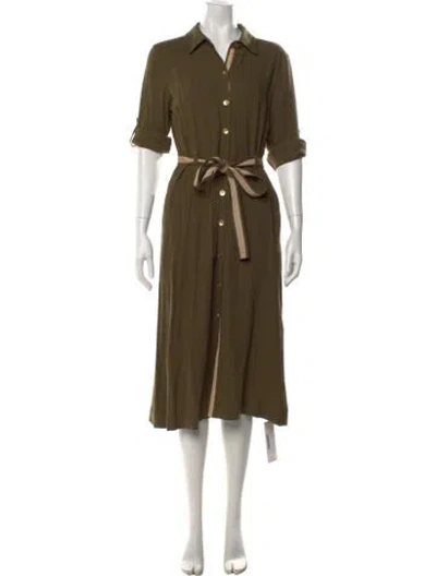 Pre-owned L'agence Midi Length Dress In Green