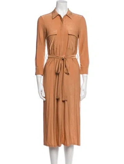 Pre-owned L'agence Midi Length Dress In Neutral