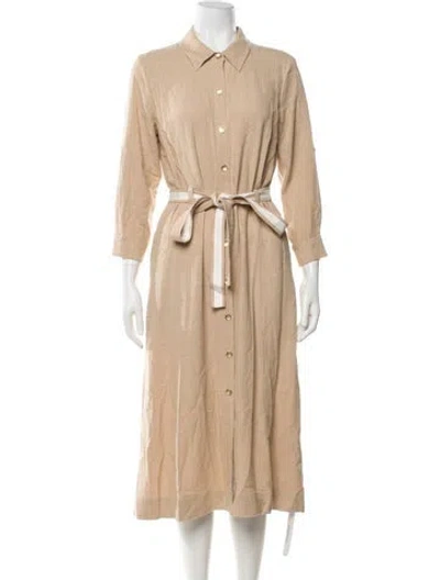 Pre-owned L'agence Midi Length Dress W/ Tags In Neutral