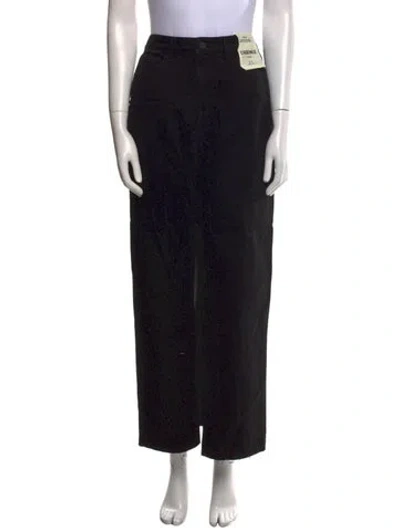 Pre-owned L'agence Midi Length Skirt In Black