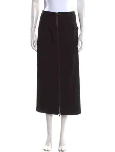 Pre-owned L'agence Midi Length Skirt In Black