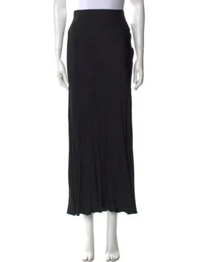 Pre-owned L'agence Midi Length Skirt In Black