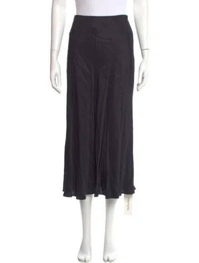 Pre-owned L'agence Midi Length Skirt In Black