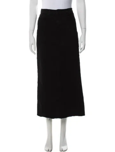 Pre-owned L'agence Midi Length Skirt In Black
