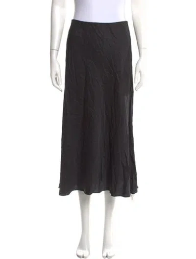 Pre-owned L'agence Midi Length Skirt In Black