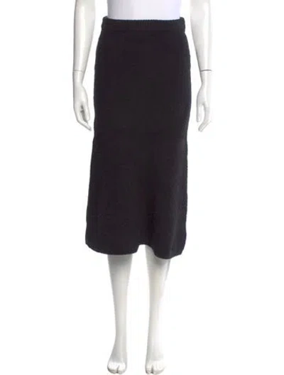 Pre-owned L'agence Midi Length Skirt In Black