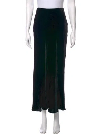Pre-owned L'agence Midi Length Skirt In Black