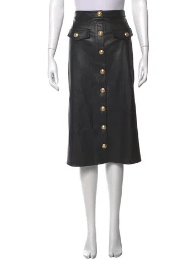 Pre-owned L'agence Midi Length Skirt In Black