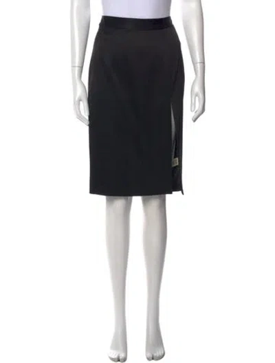 Pre-owned L'agence Midi Length Skirt In Black