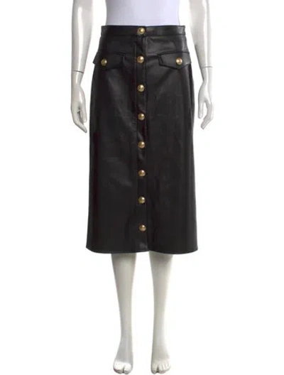Pre-owned L'agence Midi Length Skirt In Black