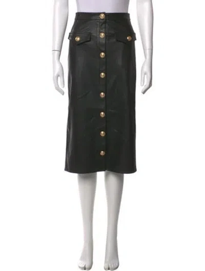 Pre-owned L'agence Midi Length Skirt In Black