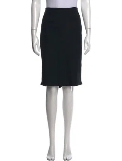 Pre-owned L'agence Midi Length Skirt In Black