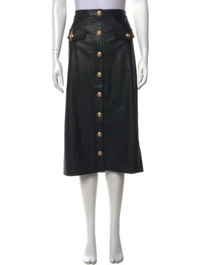 Pre-owned L'agence Midi Length Skirt In Black