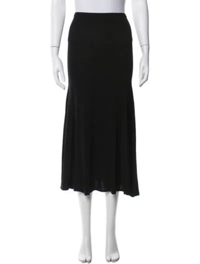 Pre-owned L'agence Midi Length Skirt In Black