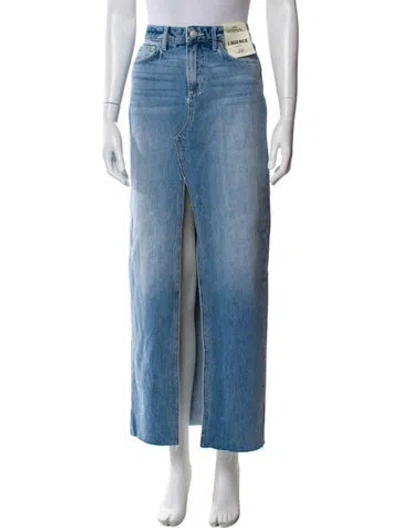 Pre-owned L'agence Midi Length Skirt In Blue