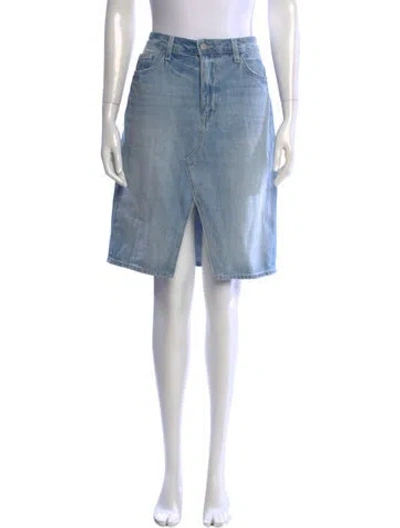 Pre-owned L'agence Midi Length Skirt In Blue
