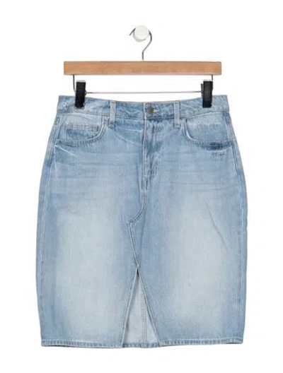 Pre-owned L'agence Midi Length Skirt In Blue